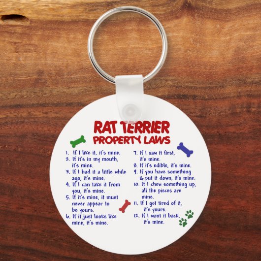 RAT TERRIER Property Laws 2 Schlüsselanhänger (Vorderseite)