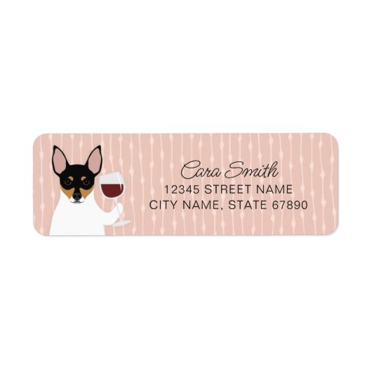 Rat Terrier Rücksendeadressen-Aufkleber (Vorne)
