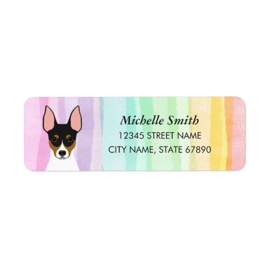 Rat Terrier Rücksendeadressen-Aufkleber (Vorne)