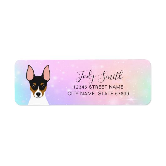 Rat Terrier Rücksendeadressen-Aufkleber (Vorne)