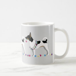 Rat Terrier Silhouette Weihnachtsdesign Kaffeetasse