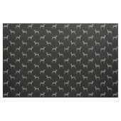 Rat Terrier Silhouetten Grau und Schwarz Gemustert Stoff (Fat Quarter (45,7 x 55,9 cm))