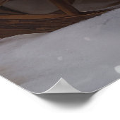 Rat Terrier Snowy Sleigh Weihnachtsdekor Poster (Ecke)