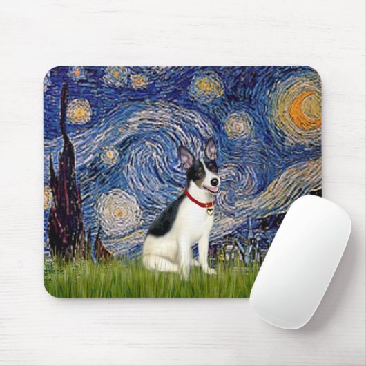 Rat Terrier - Starry Night Mousepad (Mit Mouse)