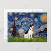 Rat Terrier - Starry Night Postkarte (Vorne/Hinten)