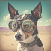 Rat Terrier Steampunk Dog Aufkleber (Vorderseite)