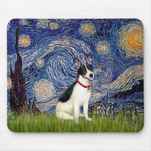 Rat Terrier - Sternennacht Mousepad (Vorne)
