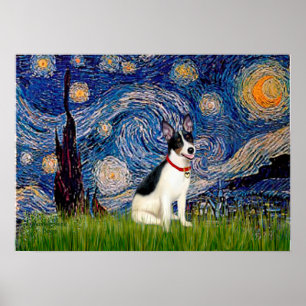 Rat Terrier - Sternennacht Poster