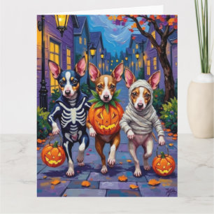 Rat Terrier Süßigkeitenbetteln Halloween Kostüme Karte