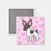 Rat Terrier / Toy Fox Terrier Liebe Magnet (Vorderseite/Rückseite)