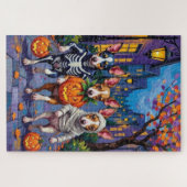 Rat Terrier Trick-or-Treating Halloween Costumes Puzzle (Horizontal)