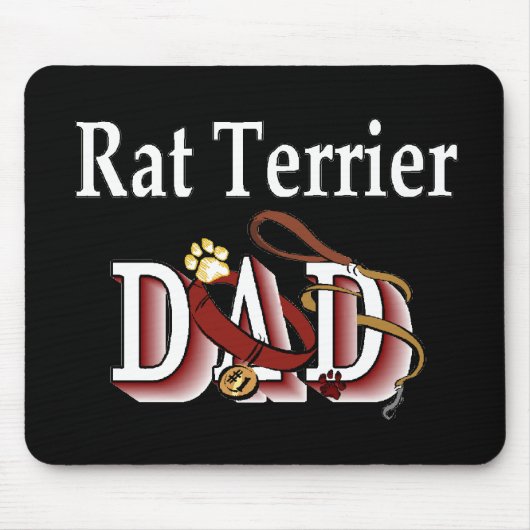 Rat Terrier Vater Geschenke Mousepad (Vorne)
