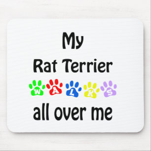 Rat Terrier Walks Design Mousepad