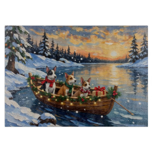 Rat-Terrier-Weihnachtsboot-Feier Schneidebrett