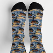 Rat-Terrier-Weihnachtsboot-Feiertag Socken (Oben)