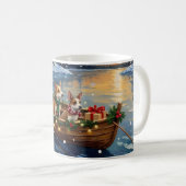 Rat Terrier Weihnachtsboot Urlaub Kaffeetasse (VorderseiteRechts)