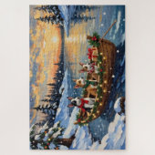 Rat Terrier Weihnachtsboot Urlaub Puzzle (Vertikal)