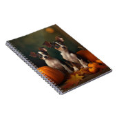 Rat Terrier Welpe Autumn Delight Pumpkin Notizblock (Rechte Seite)