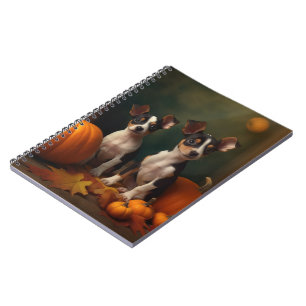 Rat Terrier Welpe Autumn Delight Pumpkin Notizblock