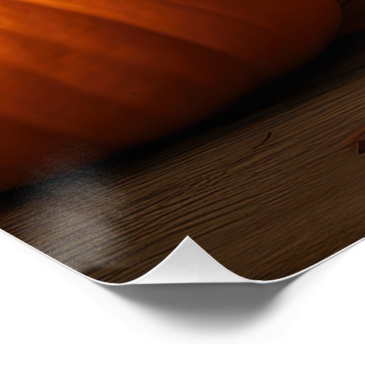 Rat Terrier Welpe Autumn Delight Pumpkin Poster (Ecke)