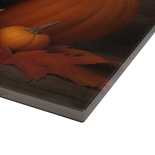 Rat Terrier Welpe Autumn Delight Pumpkin Schneidebrett (Ecke)