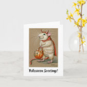 Rat Teufel, Halloween Grüße! Karte (Gelbe Blume)