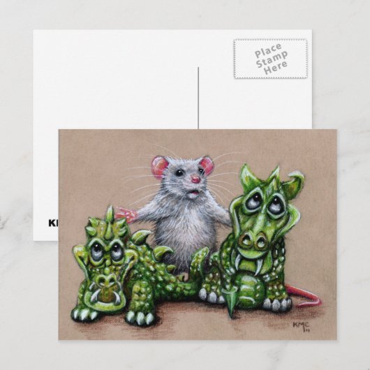 Rat und Drachen Postkarte (Vorne/Hinten)