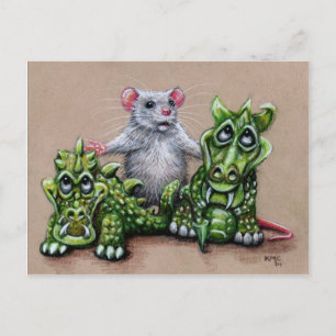 Rat und Drachen Postkarte