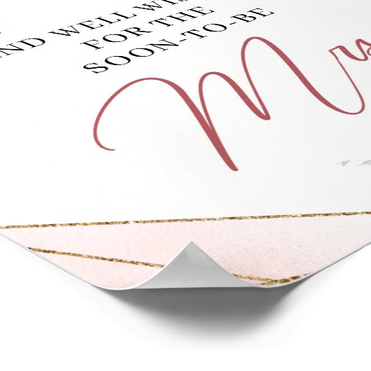 Rat und gute Wünsche für das bald anstehende Mrs.  Poster (Ecke)