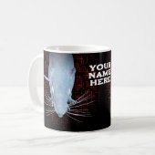 Rat und Labyrinth. Gestalted Kaffeetasse (Vorderseite Links)