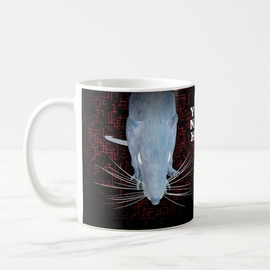 Rat und Labyrinth. Gestalted Kaffeetasse (Links)