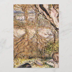 Rat und Mole haben einen Picnic - Arthur Rackham Einladung