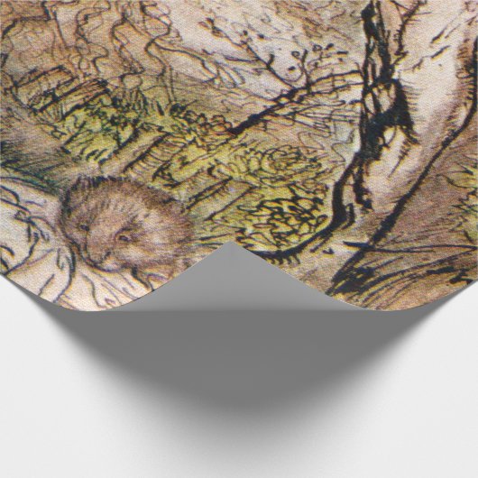 Rat und Mole haben einen Picnic - Arthur Rackham Geschenkpapier (Ecke)