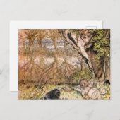 Rat und Mole haben einen Picnic - Arthur Rackham Postkarte (Vorne/Hinten)