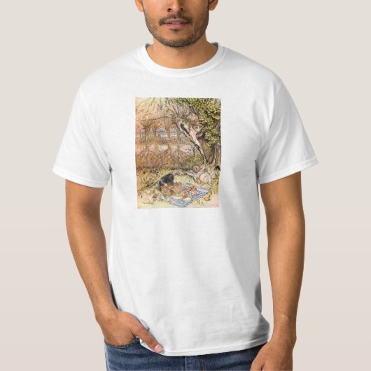 Rat und Mole haben einen Picnic - Arthur Rackham T-Shirt (Vorderseite)