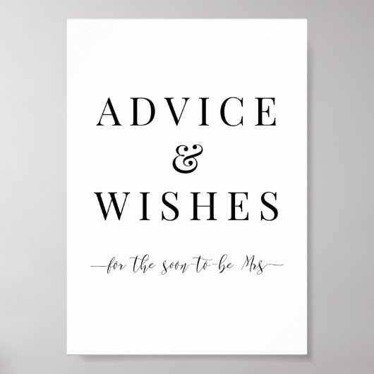 Rat und Wunsch, dass die bald Frau Sign werden Poster (Vorne)