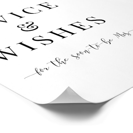 Rat und Wunsch, dass die bald Frau Sign werden Poster (Ecke)