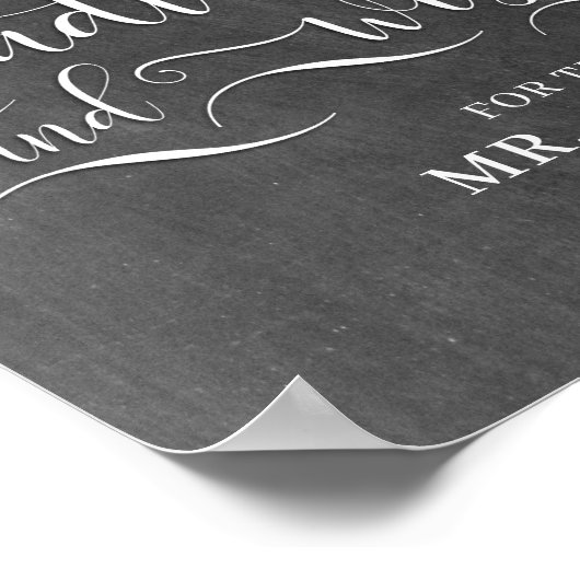 Rat und Wünsche Hochzeitszeichen Poster (Ecke)