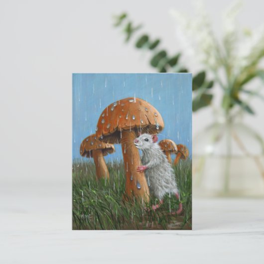 Rat unter dem Pilz-Platz im Regenwald Postkarte (Stehend Vorderseite)