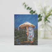 Rat unter Mushroom Postcard Postkarte (Stehend Vorderseite)
