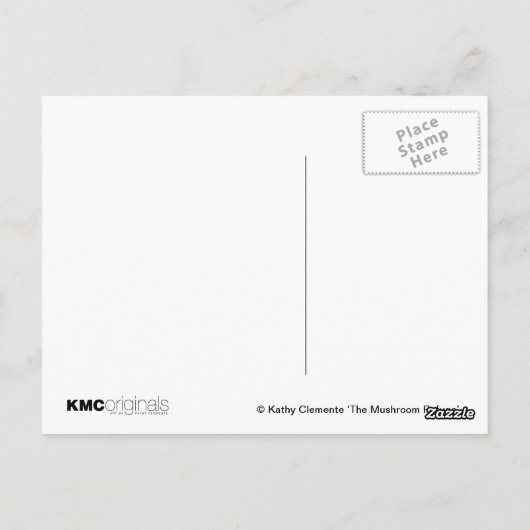 Rat unter Mushroom Postcard Postkarte (Rückseite)