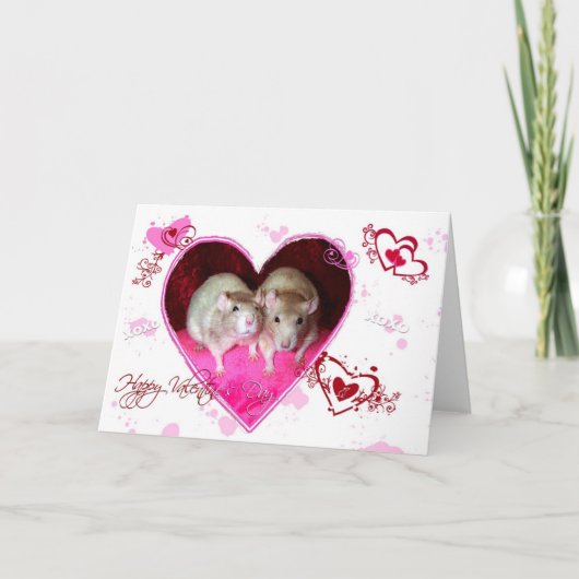 Rat Valentine Card Feiertagskarte (Vorderseite)