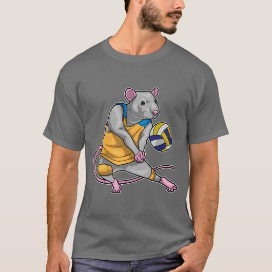Rat Volleyball-Spieler Volleyball T-Shirt (Vorderseite)