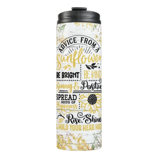 Rat von einer Sonnenblume Thermosbecher (Vorderseite)