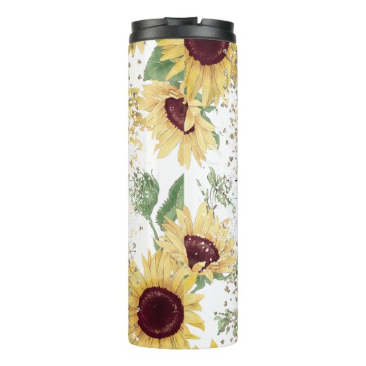 Rat von einer Sonnenblume Thermosbecher (Rückseite)