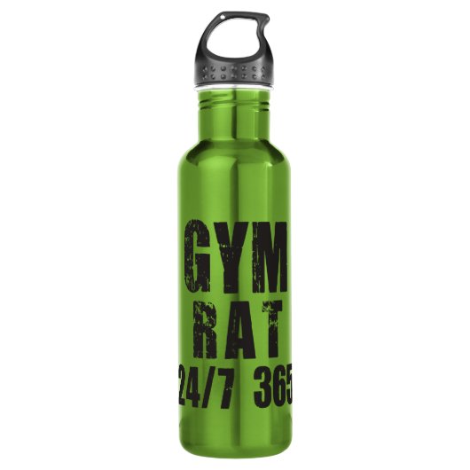 Rat von Gym - 24/7 365 - Bodybuilding Trinkflasche (Vorderseite)