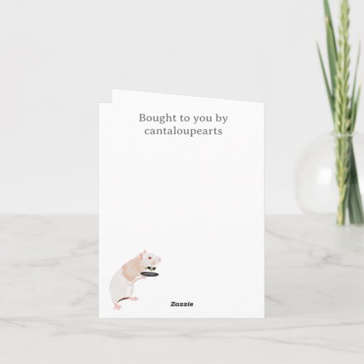 Rat Waiter surreal Editable Karte (Rückseite)