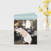 Rat Waiter surreal Editable Karte (Gelbe Blume)