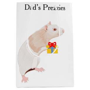 Rat Waiter surreal Medium Geschenktasche Mittlere Geschenktüte