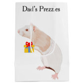 Rat Waiter surreal Medium Geschenktasche Mittlere Geschenktüte (Rückseite)